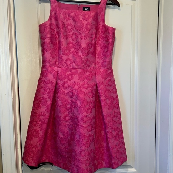 W by Worth Dresses & Skirts - W by Worth Pink Floral Jacquard Dress